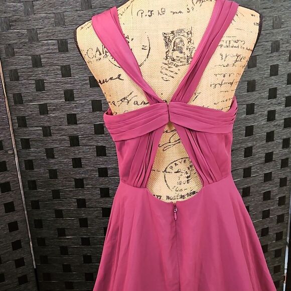 Azazie Women's Purple Maxi Gown Size A10 - Picture 6 of 14